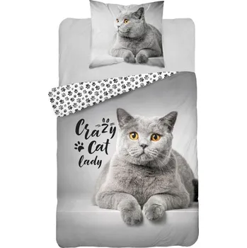 Povlečení Povlečení Crazy Cat 140/200, 70/80