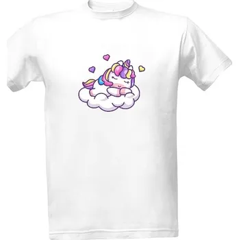 Tričko s potiskem Jednorožec obláček pánské