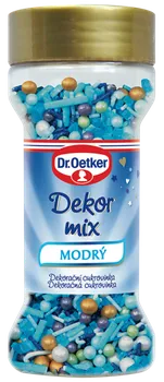 Jedlá dekorace na dort Dr. Oetker Dekor mix modrý 50 g