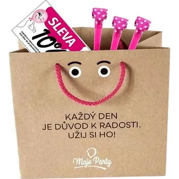 Dárková taška Goldpress Taška dárková narozeninová 22 x 11 x 20 cm "Úsměv"