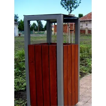 Venkovní odpadkový koš HTI Venkovní odpadkový koš Mona Typ ukotvení: klasické (šrouby), Barva konstrukce: zelená komaxit (RAL 6005)