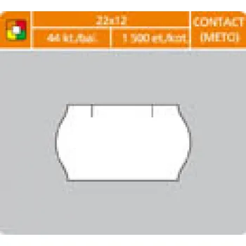 Samolepící etiketa Etikety do etiketovacích kleští - 22 x 12 mm Contact / bílá