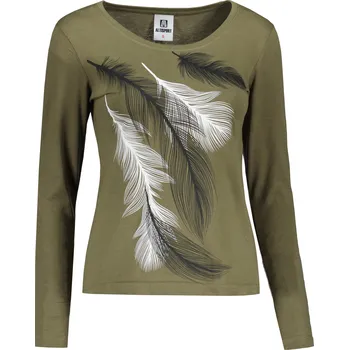 Dámské tričko Dámské triko s dlouhým rukávem ALTISPORT CARRYOVER ALW112169 KHAKI S