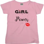 Tričko s potiskem Girl power růžová dámské