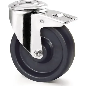 Pojezdové kolečko TENTE KOLEČKA Kolečko do pekařských pecí 100mm, s brzdou, otvor pro čep, 3477BOG100P30-13