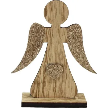 Vánoční dekorace Morex D1823/1 dřevěný anděl 12 cm