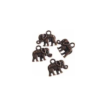 Přívěsek Přívěsek měděný slon, 14x12 mm (4 ks)