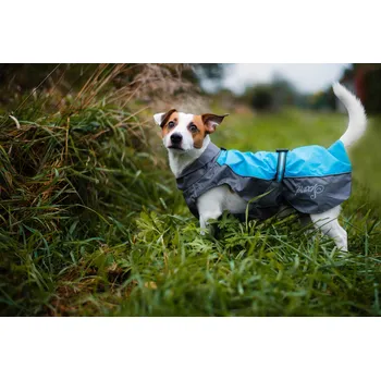 Obleček pro psa Vsepropejska Heda pláštěnka pro psa Barva: Modrá, Délka zad (cm): 22, Obvod hrudníku: 24 – 30 cm