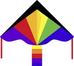 Ecoline jednošňůrový drak Simple Flyer Rainbow Rozpětí 1200 mm Vhodnost pro sílu větru 2 - 5 bft