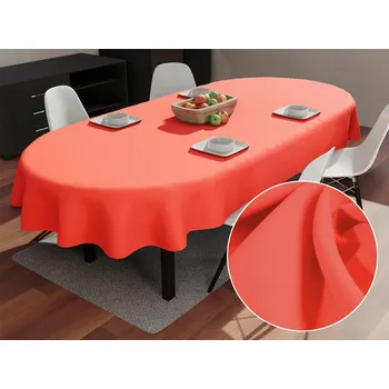 ubrus Dekorační oválný ubrus Rongo RG-037 Korálový 100x140 cm