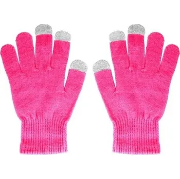 Rukavice Rukavice na dotykový displej pink OEM