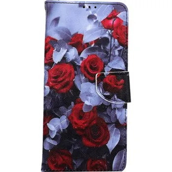 Pouzdro na mobilní telefon Pouzdro Samsung A22 knížkové Červené růže mix (kryt neboli obal na Samsung A22)