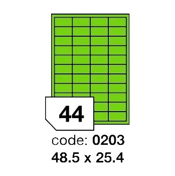 Kancelářské potřeby Samolepící etikety Rayfilm Office 48,5x25,4 mm 300 archů, fluo zelená, R0130.0203D