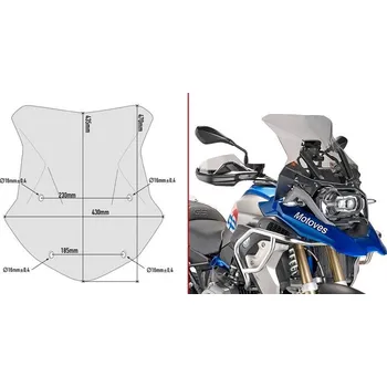 Motodíl GIVI 5124D plexi BMW R 1200 GS 2016 - 2018