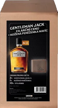 Whisky Jack Daniel's Gentleman Jack 40 % 2x 1 l + kožená peněženka