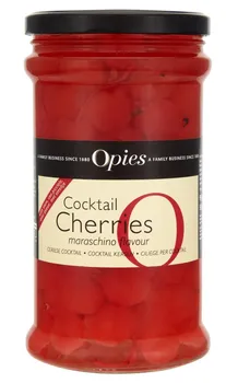 Nakládaná potravina Opies Red Marachino Opies koktejlové třešně se stopkou 950 g