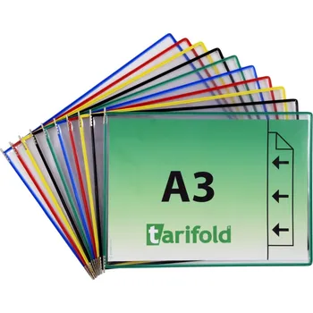 Závěsný rámeček s kapsou Tarifold, A3, otevřený bokem vertikální, mix barev, 10 ks