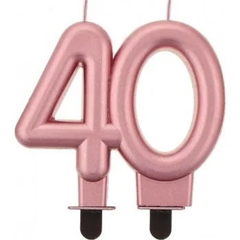 Dortová svíčka Svíčka na dort č. 40, rose gold