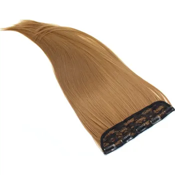 Příčesek Clip pás kanekalon 60cm rovný - světle hnědá