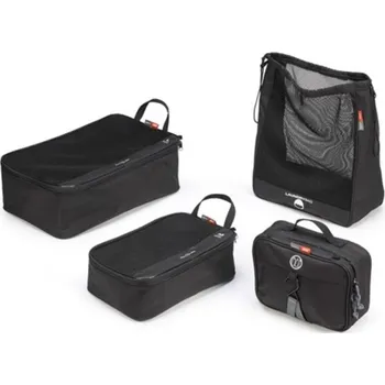 Zavazadlo na motocykl T 518 travel set GIVI - čtyřdílná sada textilních taštiček, černá