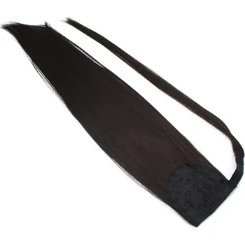 Příčesek Clip culík / cop ze 100% japonského kanekalonu 60cm rovný - přírodní černá