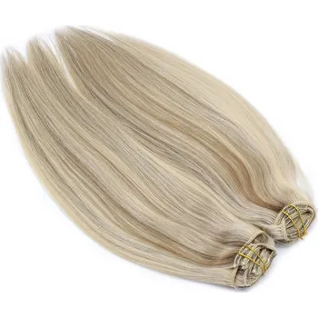 Příčesek Deluxe clip in sada 50cm platina/světle hnědá