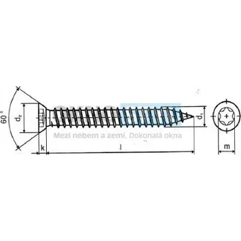 Příslušenství k oknu Turbo šroub 7,5 x 72mm