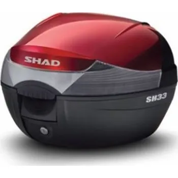 Zavazadlo na motocykl Vrchní kufr s barevným krytem SHAD SH33 červená
