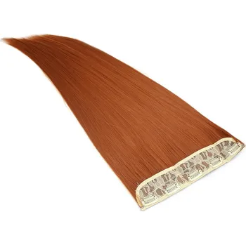 Příčesek Clip pás kanekalon 60cm rovný - měděná