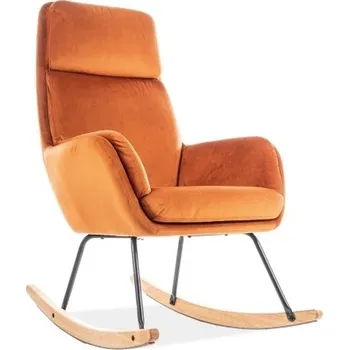 Křeslo Casarredo Houpací čalouněné křeslo HOOVER VELVET oranžová