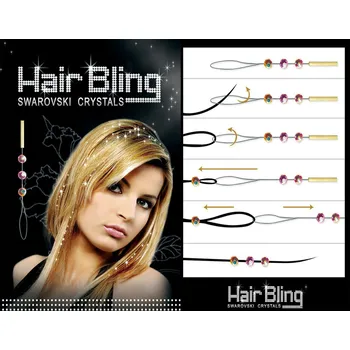 Příčesek Navlékací kamínky do vlasů - zelené