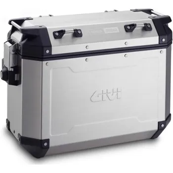 Motodoplněk Stříbrný levý kufr GIVI Trekker Outback hliníkový (Monokey boční), objem 37 ltr. OBKN 37AL