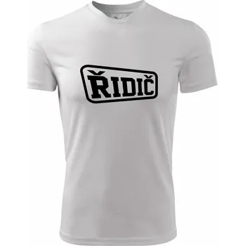 Řidič - rámeček - Dětské triko sportovní (dresovina) - 146 cm/10 let ( Bílá )