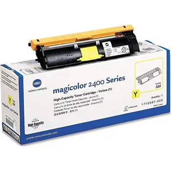 Minolta žlutý (yellow) toner, MC2400-Y, 1710589-005, 4500 stran při 5% pokrytí, pro Minolta Magic Color 2400