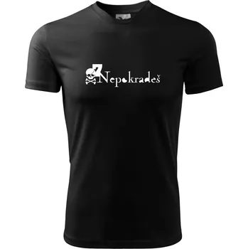 Desatero přikázání - 7. Nepokradeš - Dětské triko sportovní (dresovina) - 158 cm/12 let ( Černá )