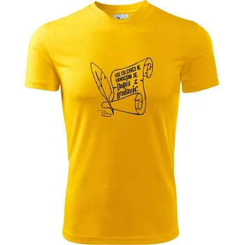 Chlapecké tričko Dopis z Bradavic - Dětské triko sportovní (dresovina) - 122 cm/6 let ( Žlutá )