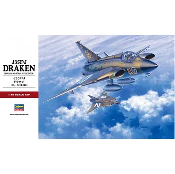 Plastikový model Hasegawa Saab J35F/J Draken 1:48