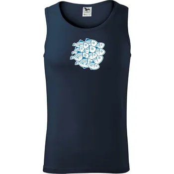 Hejno ryb - Tílko pánské Core - XL ( Námořní modrá (téměř černá) )