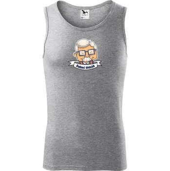 Budoucí dědeček kreslený - Tílko pánské Core - M ( Tmavě šedý melír )