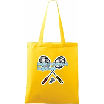 Badmintonová legenda - Taška bavlněná - 42 x 38 cm ( Žlutá )