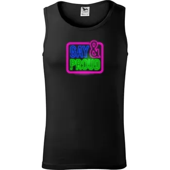 Neon sign gay and pride - Tílko pánské Core - 2XL ( Černá )