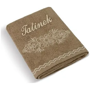 Ručník Froté osuška Tatínek 70x140 cm hnědý ornament