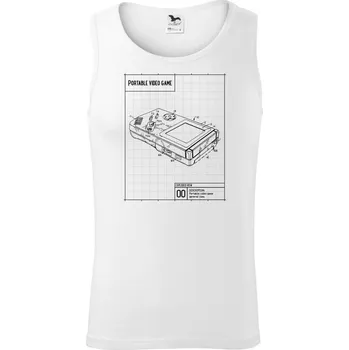 Nákres kapesní videohra - Tílko pánské Core - L ( Bílá )