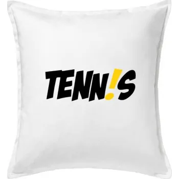 Polštář Tenis nápis - Polštář 50x50 - 50x50 - Pouze potah ( Bílá )