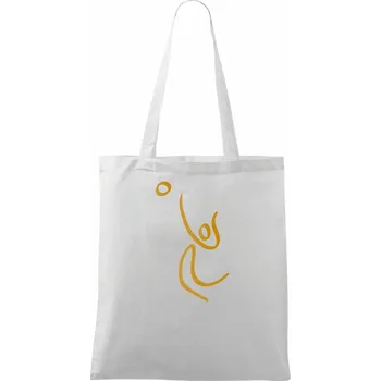 Volejbal zlatá - Taška bavlněná - 42 x 38 cm ( Bílá )