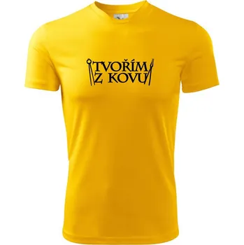 Tvořím z kovu - Dětské triko sportovní (dresovina) - 158 cm/12 let ( Žlutá )