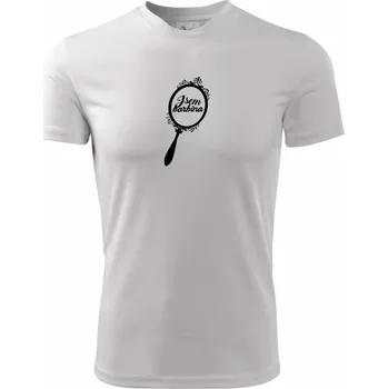 Jsem barbína zrcadlo - Dětské triko sportovní (dresovina) - 158 cm/12 let ( Bílá )