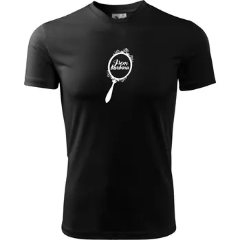 Chlapecké tričko Jsem barbína zrcadlo - Dětské triko sportovní (dresovina) - 122 cm/6 let ( Černá )