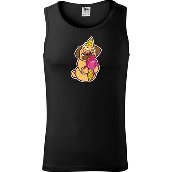 Pánské termoprádlo Mops a zmrzlina - Tílko pánské Core - L ( Černá )