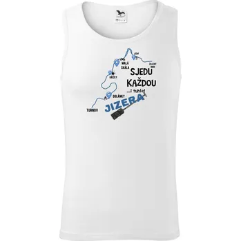 Sjedu každou - Jizera - Tílko pánské Core - 2XL ( Bílá )